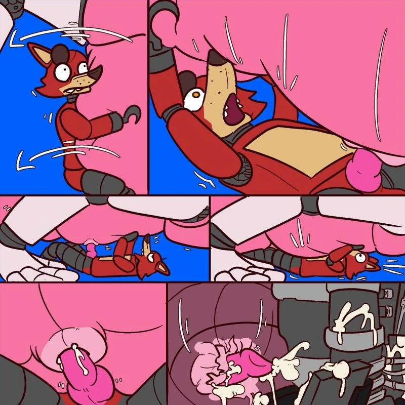Foxy & Mangle Belly Cum Inflation porn comic picture 8