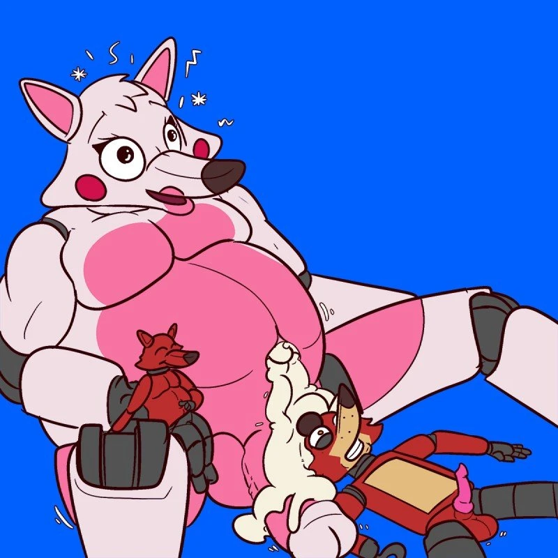 Foxy & Mangle Belly Cum Inflation porn comic picture 9