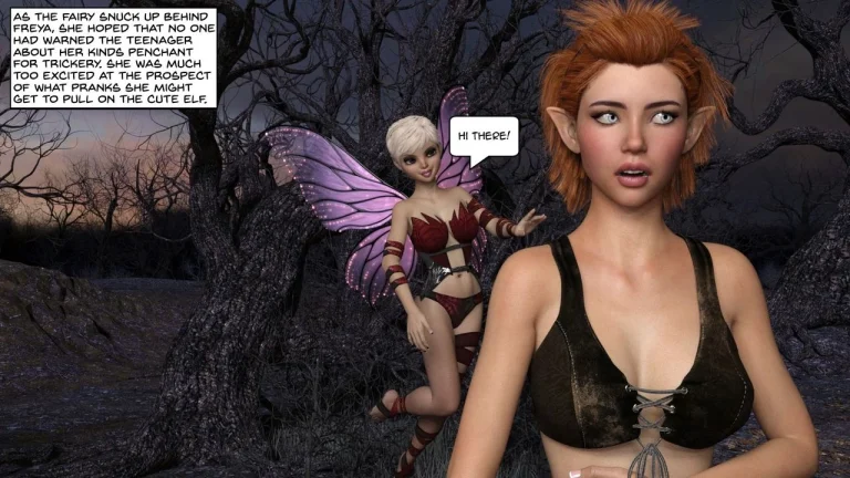Freya and the mischievous Fairy porn comic picture 12