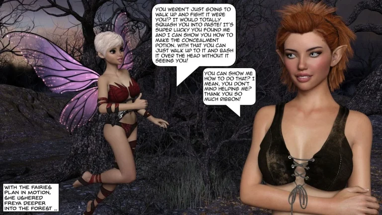 Freya and the mischievous Fairy porn comic picture 16