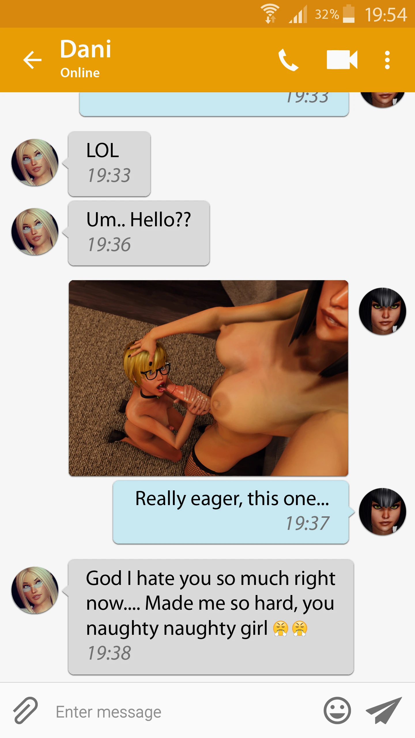 Futa Selfie porn comic picture 4
