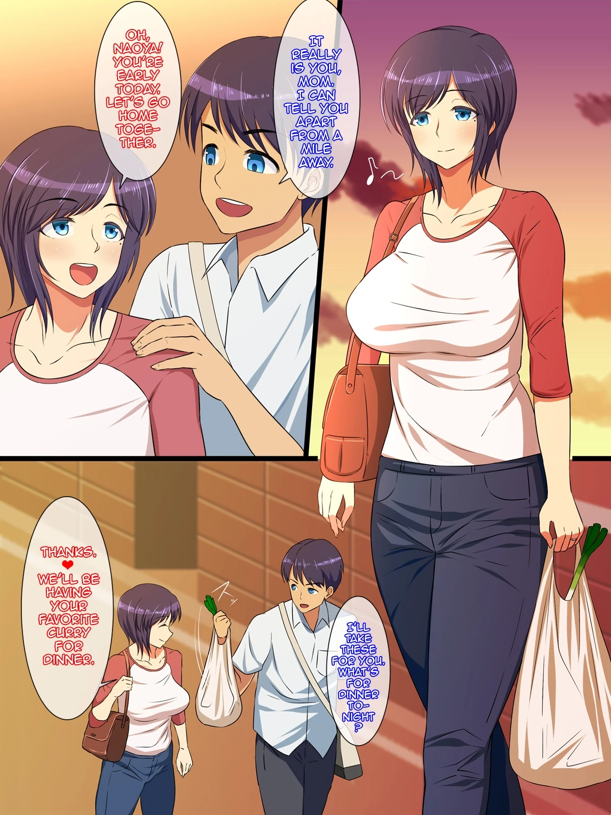 Hahabote! Dougan Kyonyuu Okaasan ga Musuko ni Haramasarete Shiawase ni Naru Hanashi porn comic picture 1