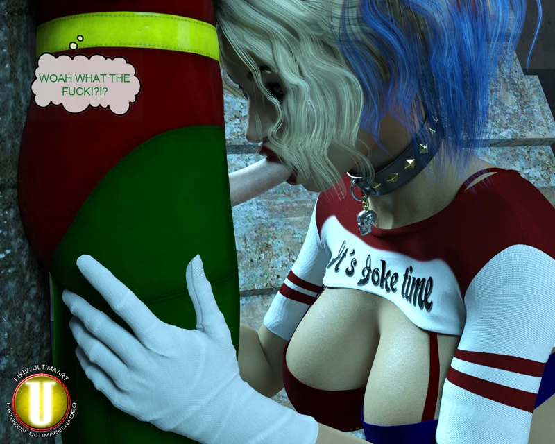 Harley and Robin porn comic picture 16