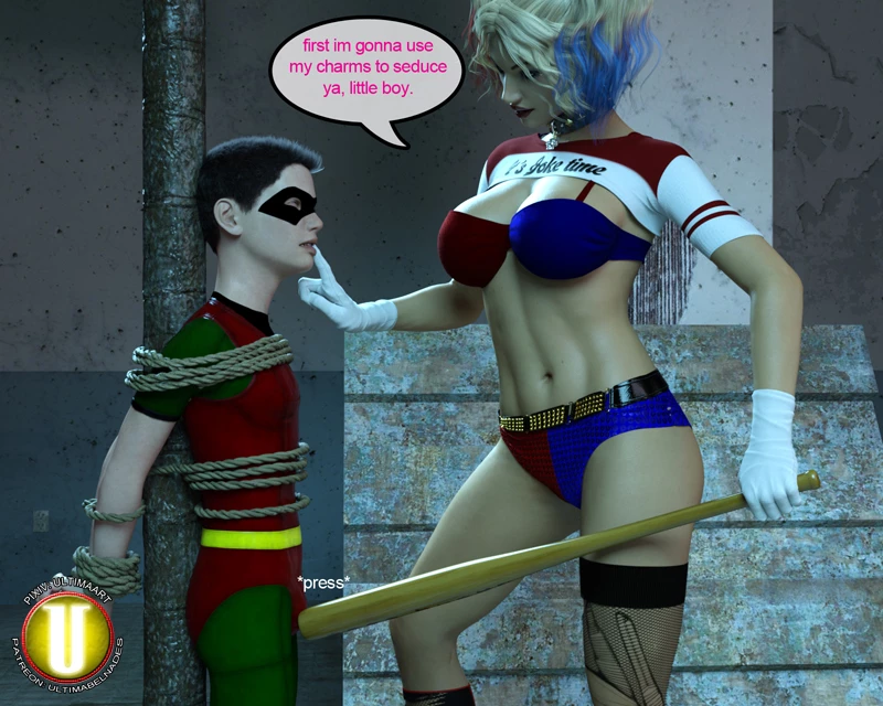 Harley and Robin porn comic picture 4