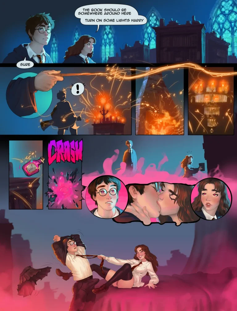 Harry and Hermione in the Room of Requirements porn comic picture 1
