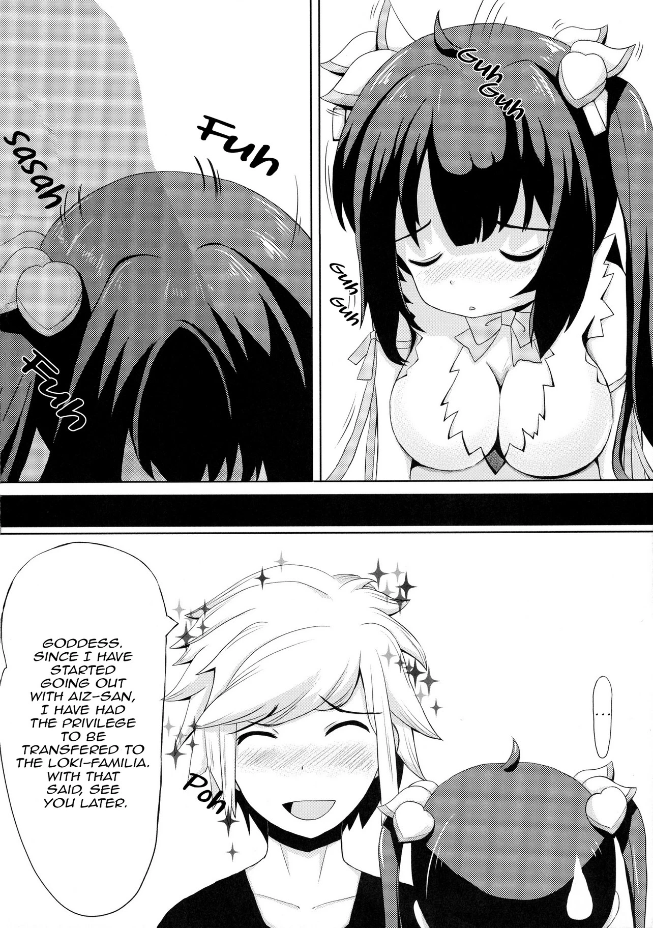 Hestia x Aiz porn comic picture 3