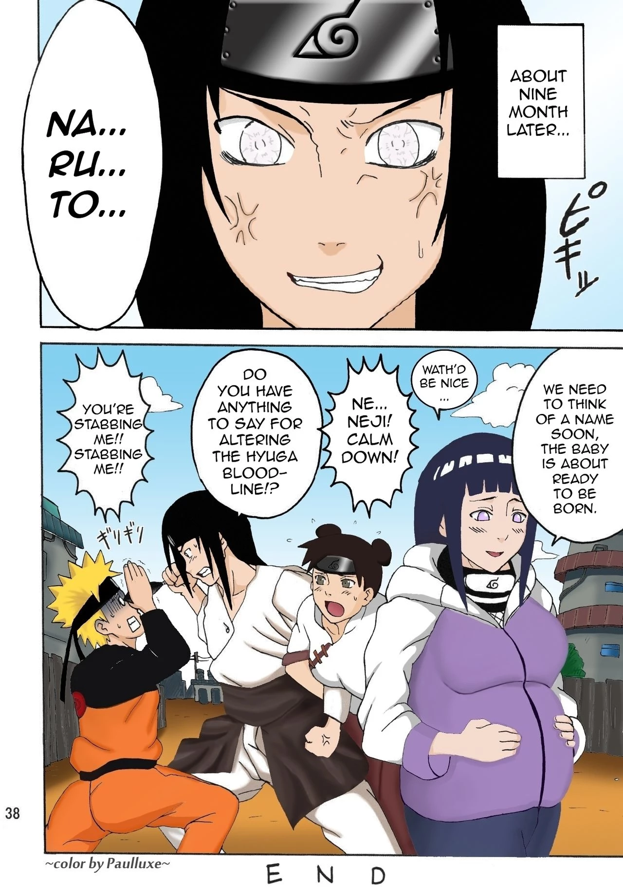 Hinata Fight 2 (Colored) porn comic picture 39
