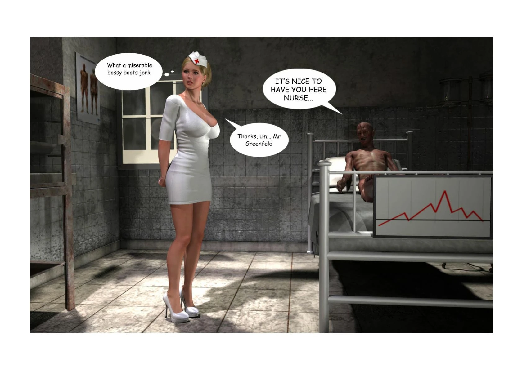 Holly's Freaky Encounters - Night Shift Nurse porn comic picture 10