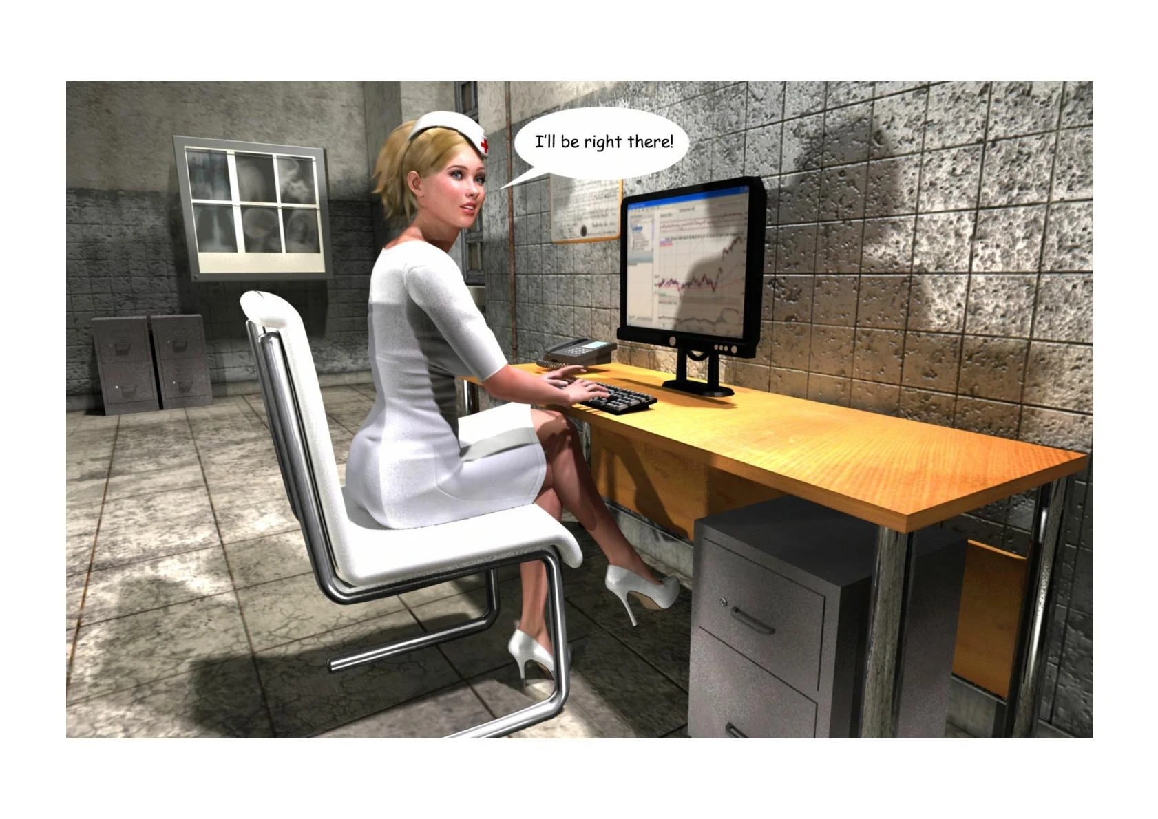 Holly's Freaky Encounters - Night Shift Nurse porn comic picture 16