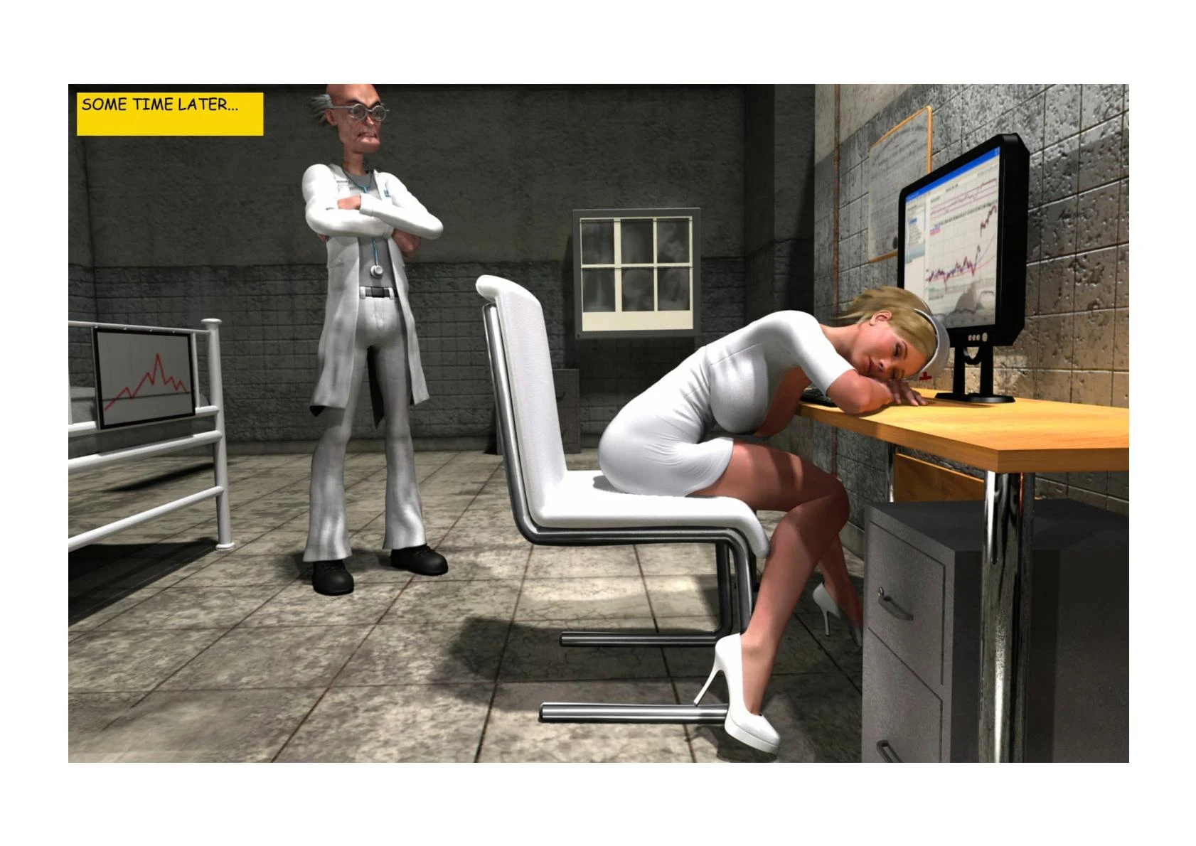 Holly's Freaky Encounters - Night Shift Nurse porn comic picture 29