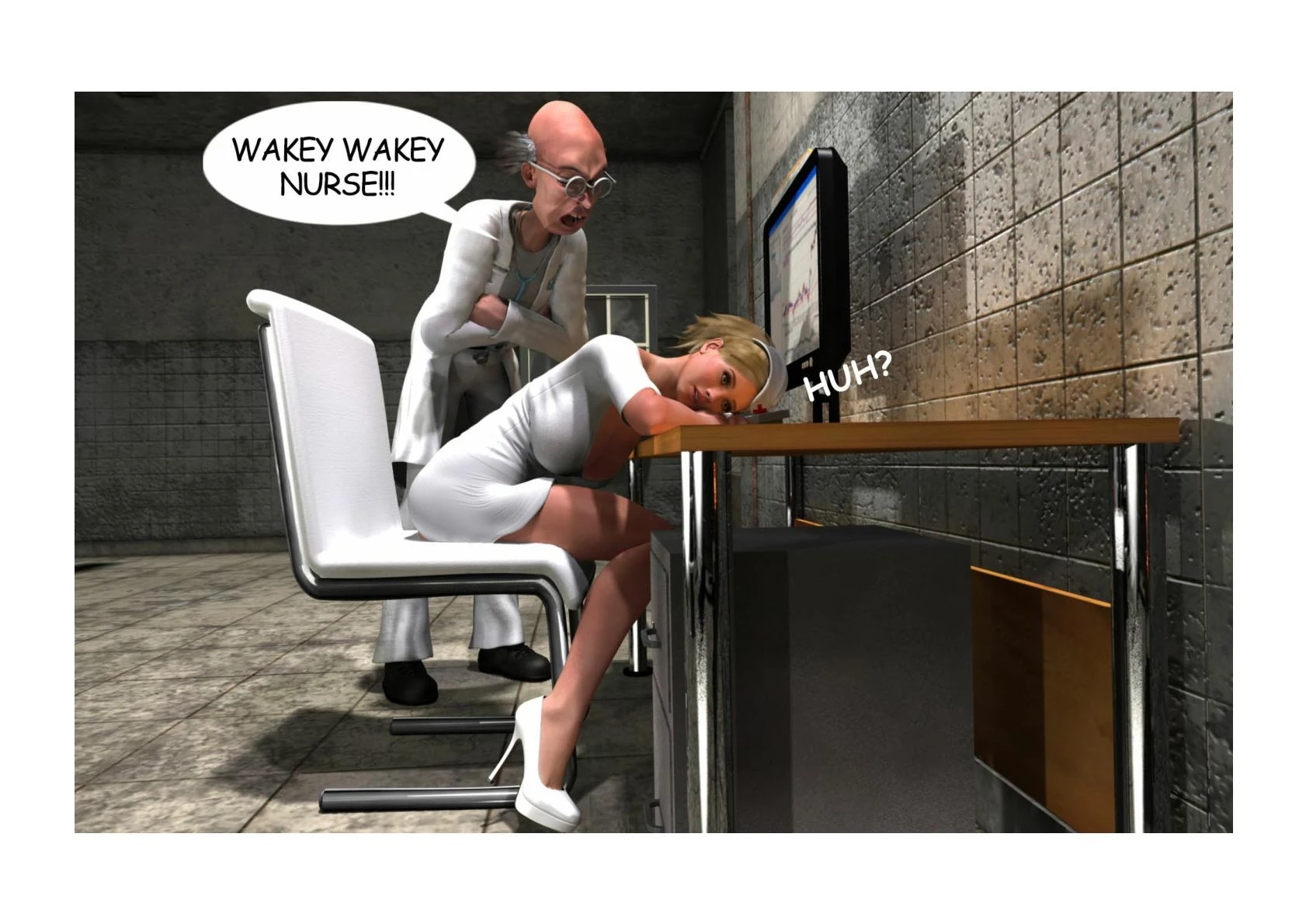 Holly's Freaky Encounters - Night Shift Nurse porn comic picture 30