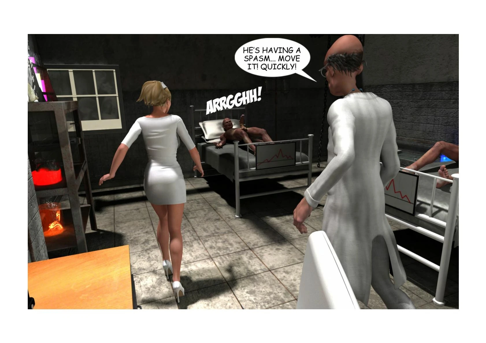 Holly's Freaky Encounters - Night Shift Nurse porn comic picture 33