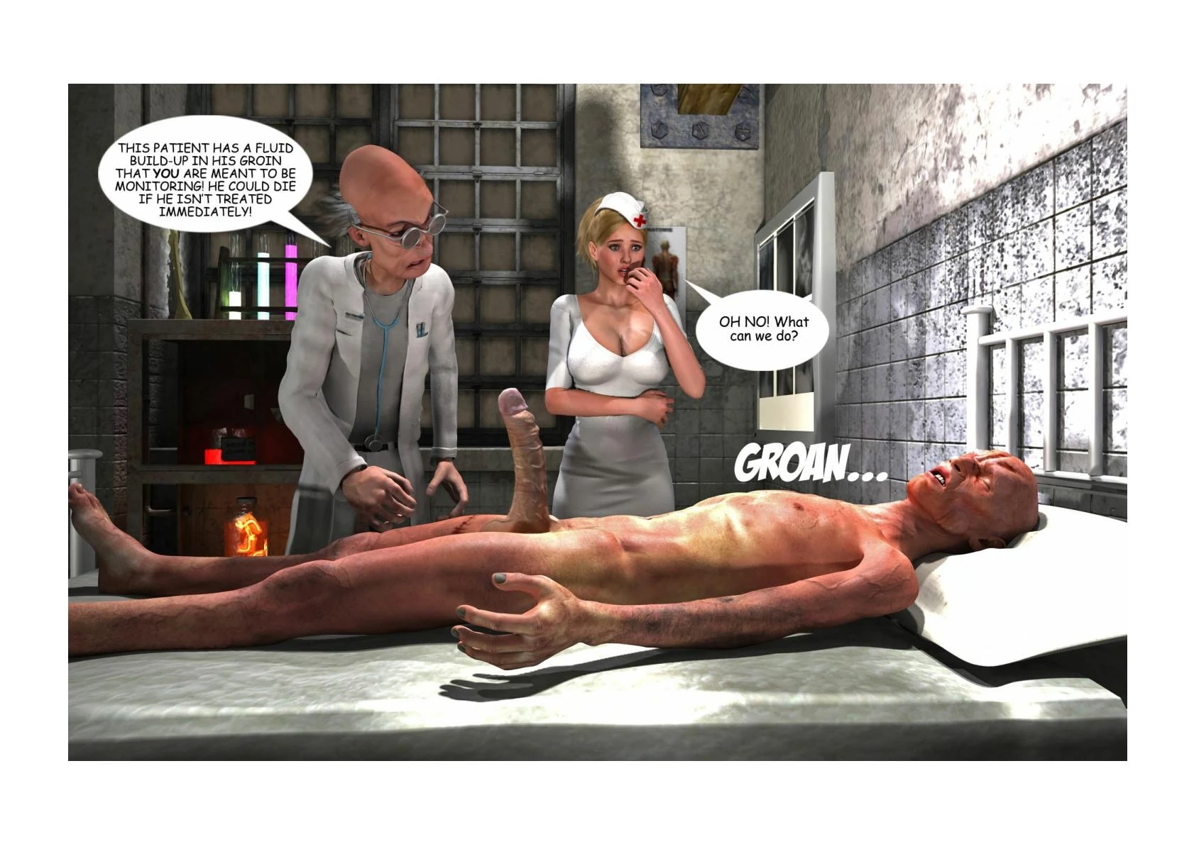 Holly's Freaky Encounters - Night Shift Nurse porn comic picture 36