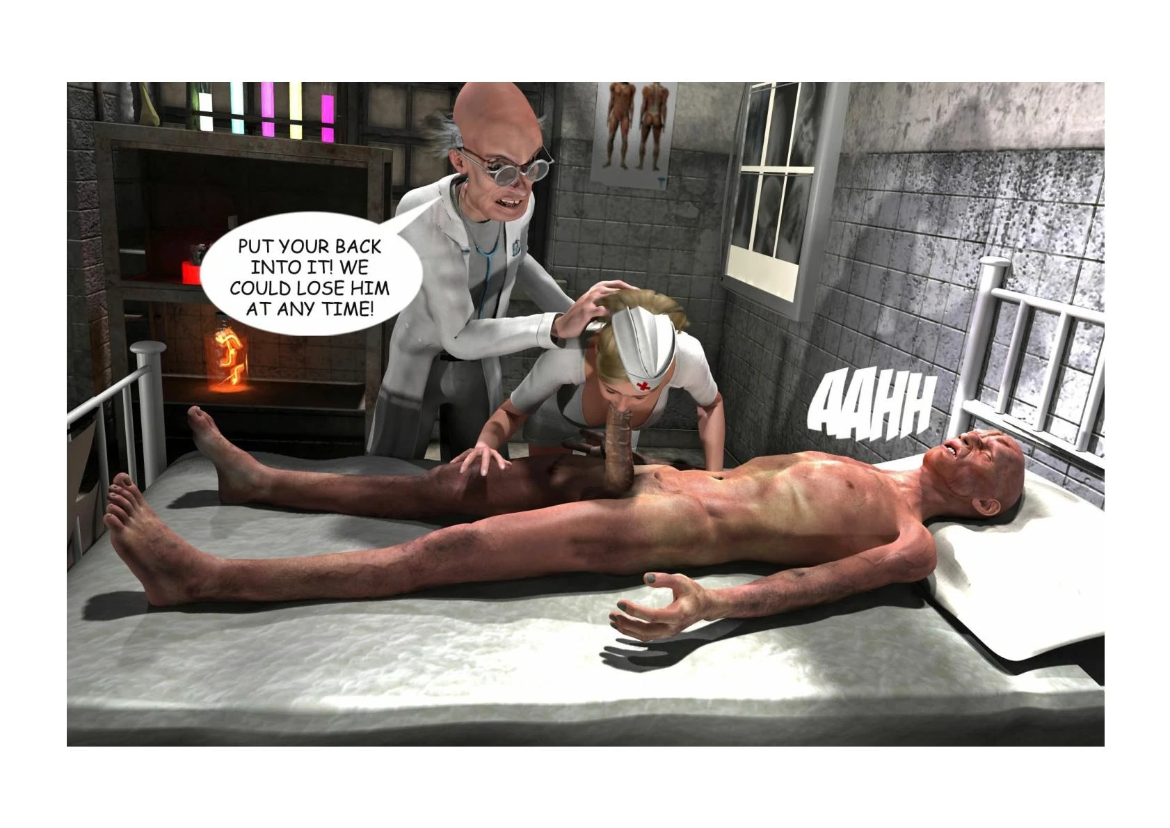 Holly's Freaky Encounters - Night Shift Nurse porn comic picture 43