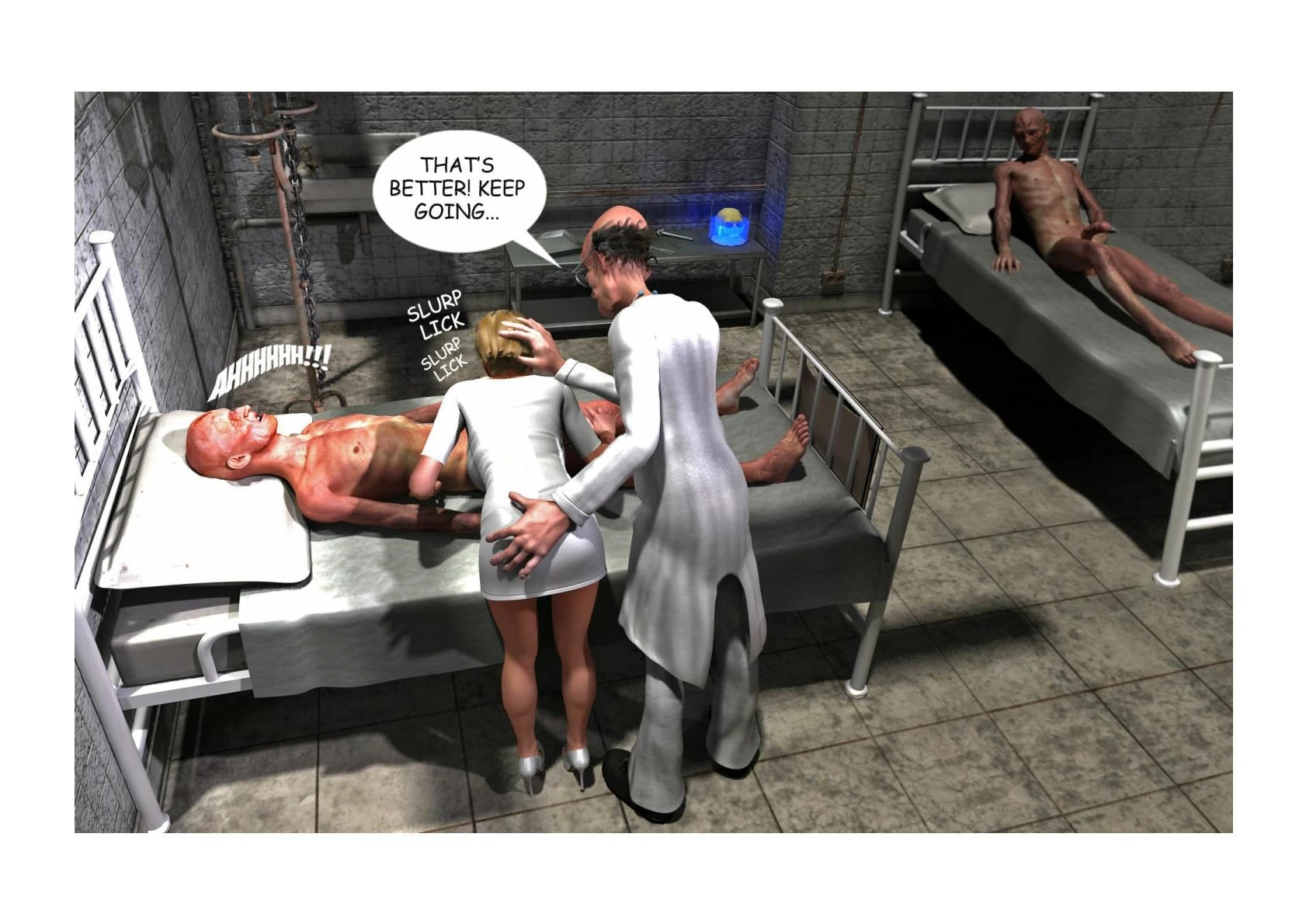 Holly's Freaky Encounters - Night Shift Nurse porn comic picture 44