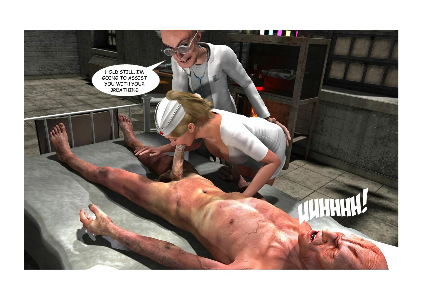 Holly's Freaky Encounters - Night Shift Nurse porn comic picture 47