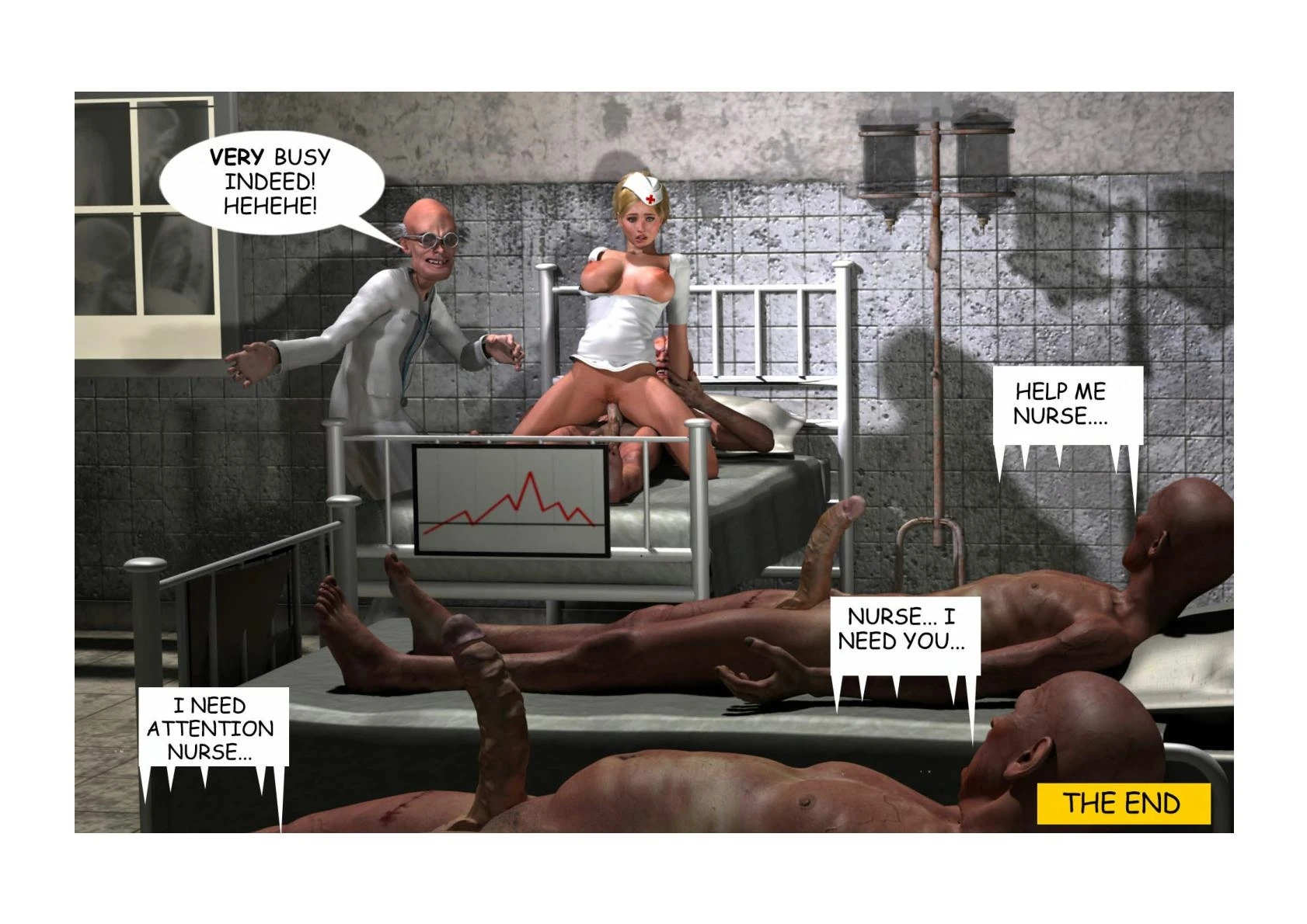 Holly's Freaky Encounters - Night Shift Nurse porn comic picture 73