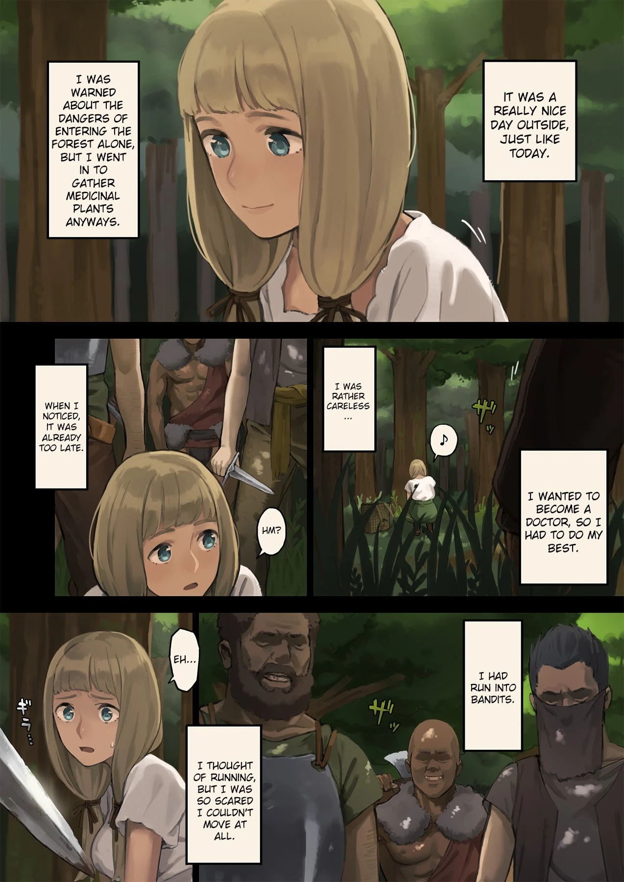 I Ran into Bandits in the Forest and Was Captured... porn comic picture 6
