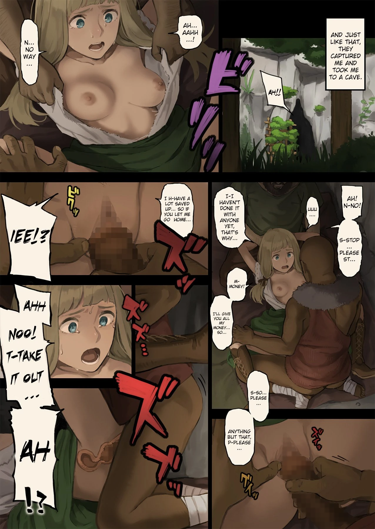 I Ran into Bandits in the Forest and Was Captured... porn comic picture 7