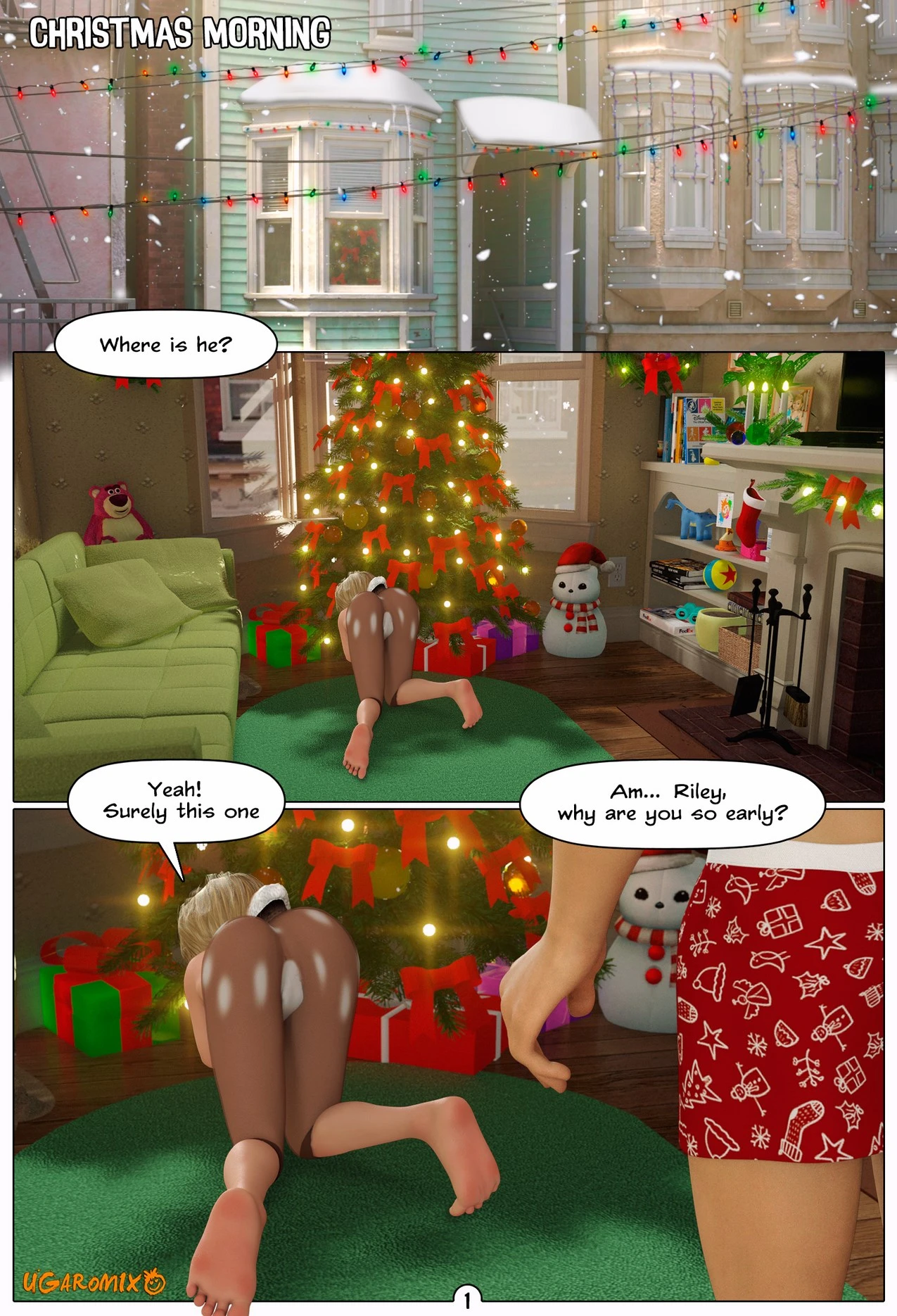 Inside Riley 5. Family Christmas porn comic picture 2