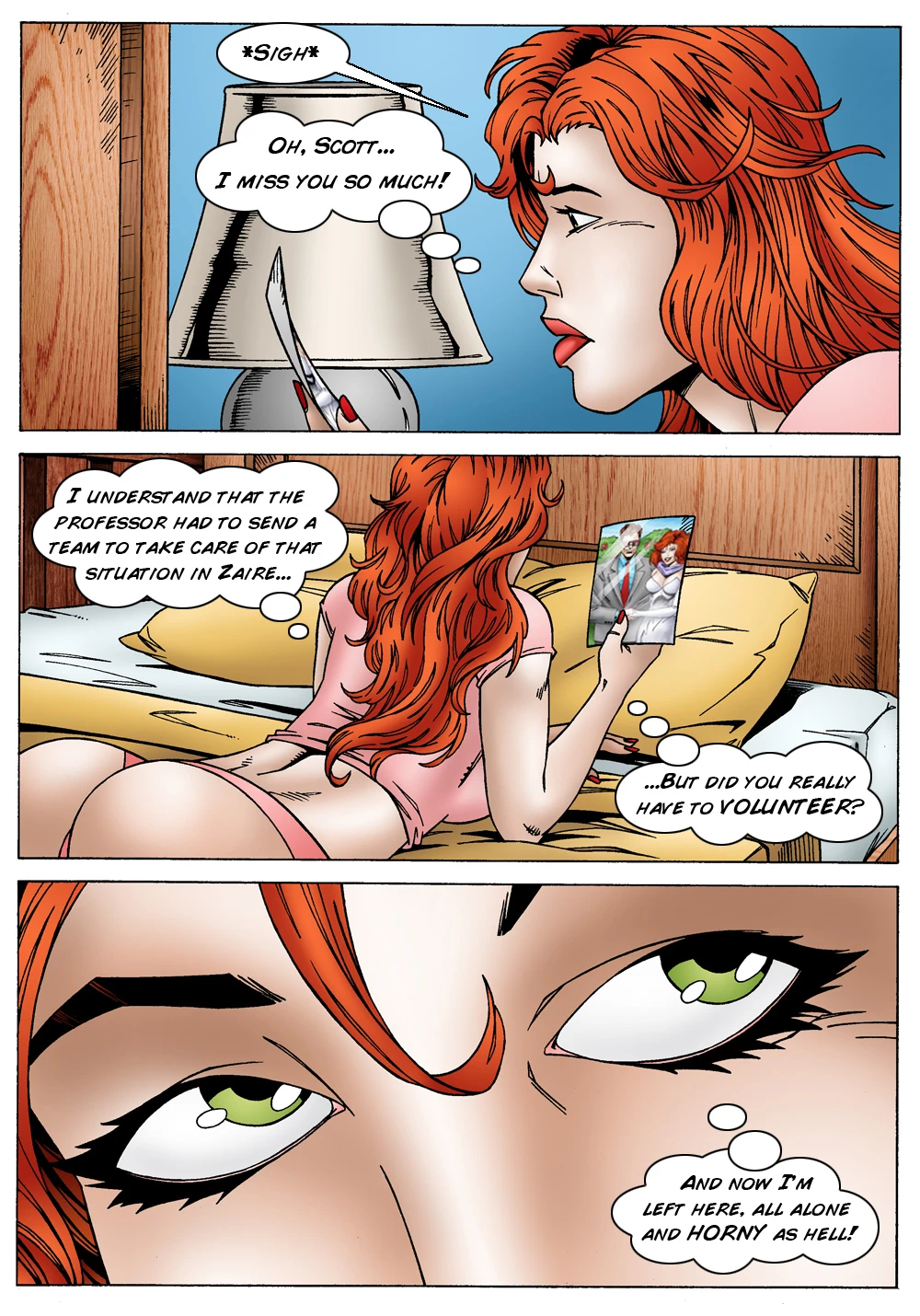 Jean Grey cheats on Scott Summers by fucking Logan porn comic picture 2