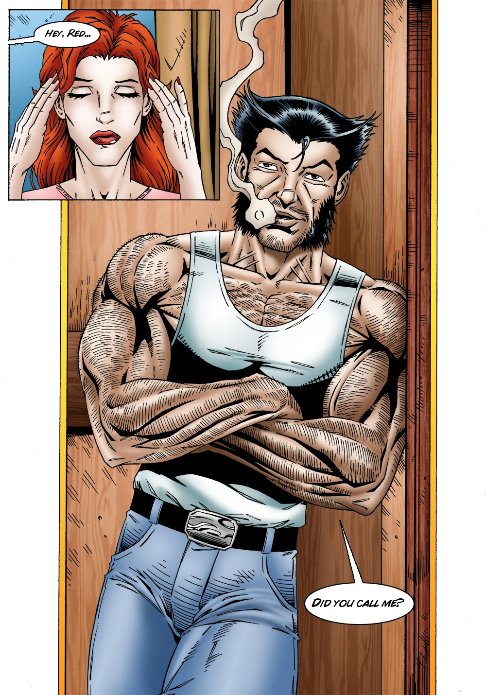 Jean Grey cheats on Scott Summers by fucking Logan porn comic picture 7