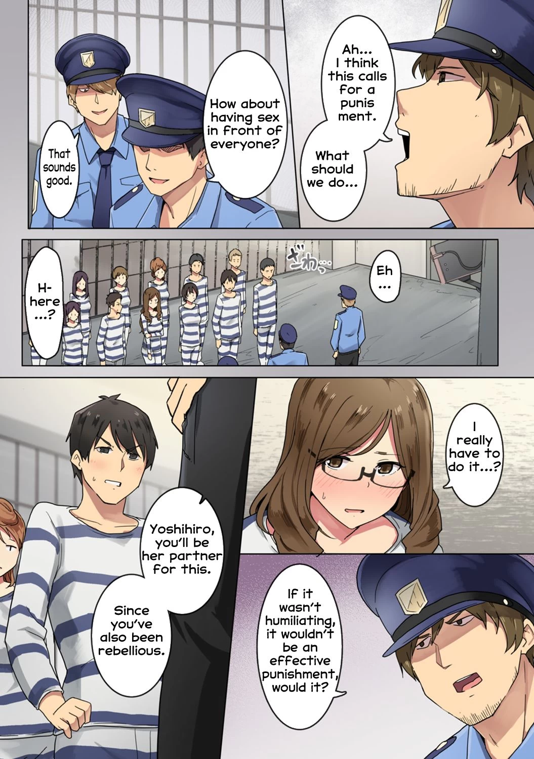 Kangoku Zemi Kanshu ni Zettai Fukujuu o Shiirarete...3 porn comic picture 4