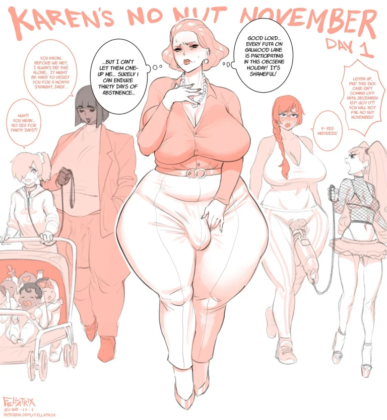 Karen's No Nut November porn comic picture 1