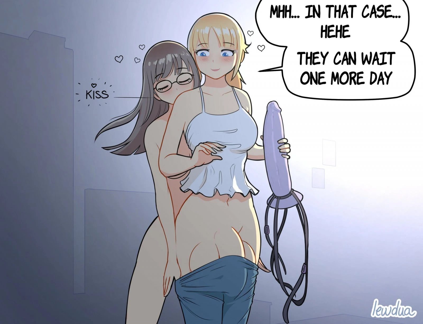 Karen's strapon porn comic picture 3