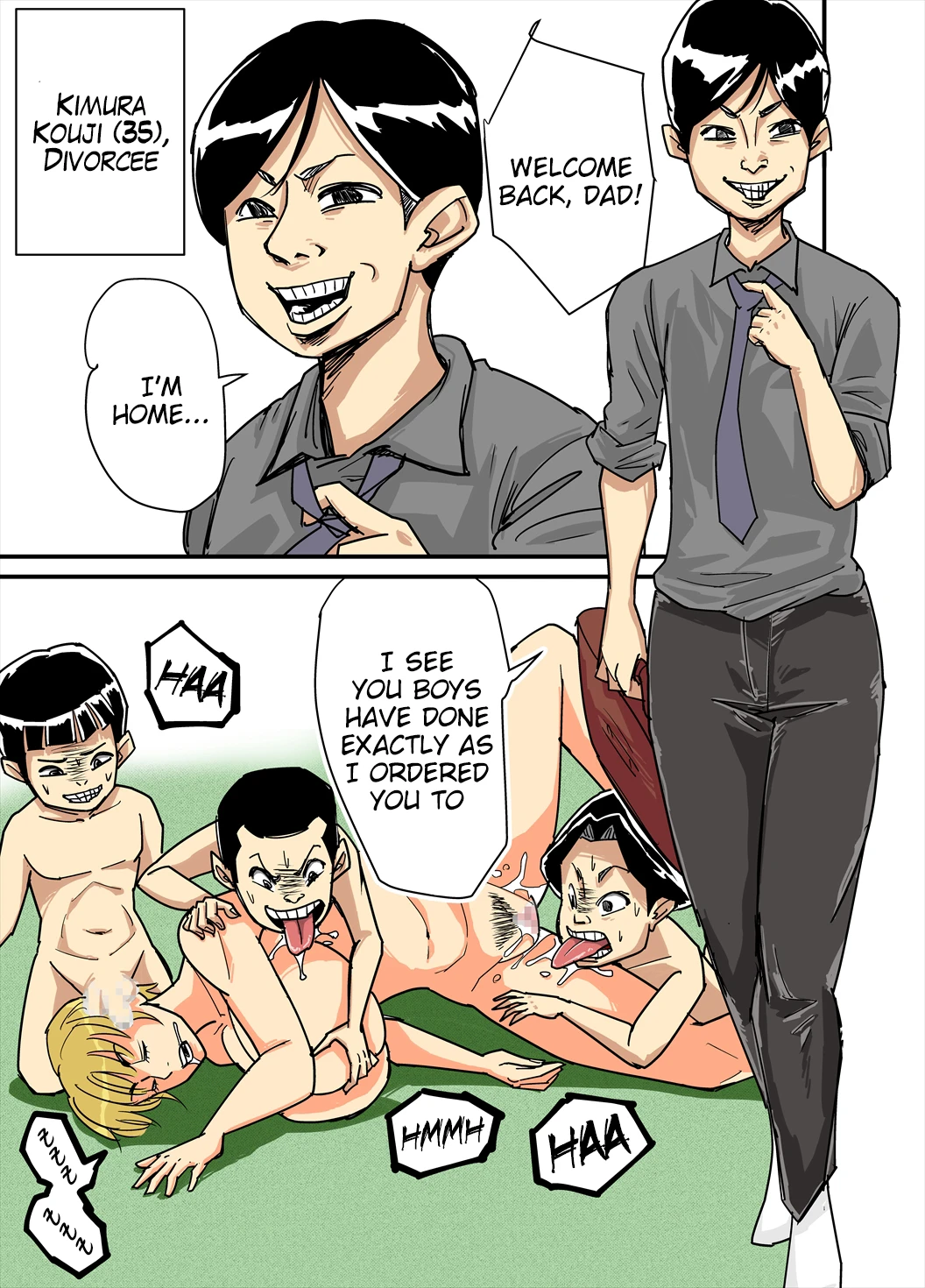 Kazumi to gitei, sono musuko-tachi porn comic picture 15