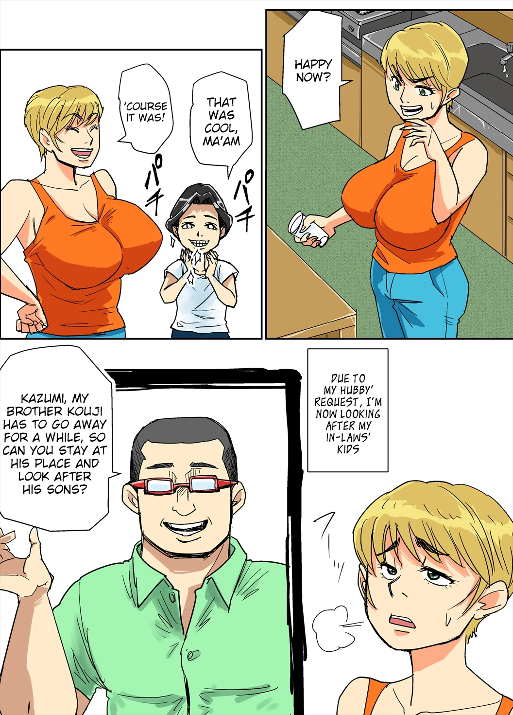 Kazumi to gitei, sono musuko-tachi porn comic picture 6