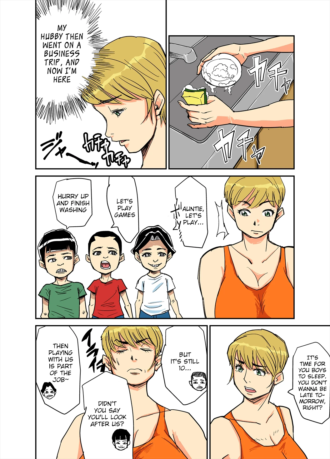 Kazumi to gitei, sono musuko-tachi porn comic picture 8