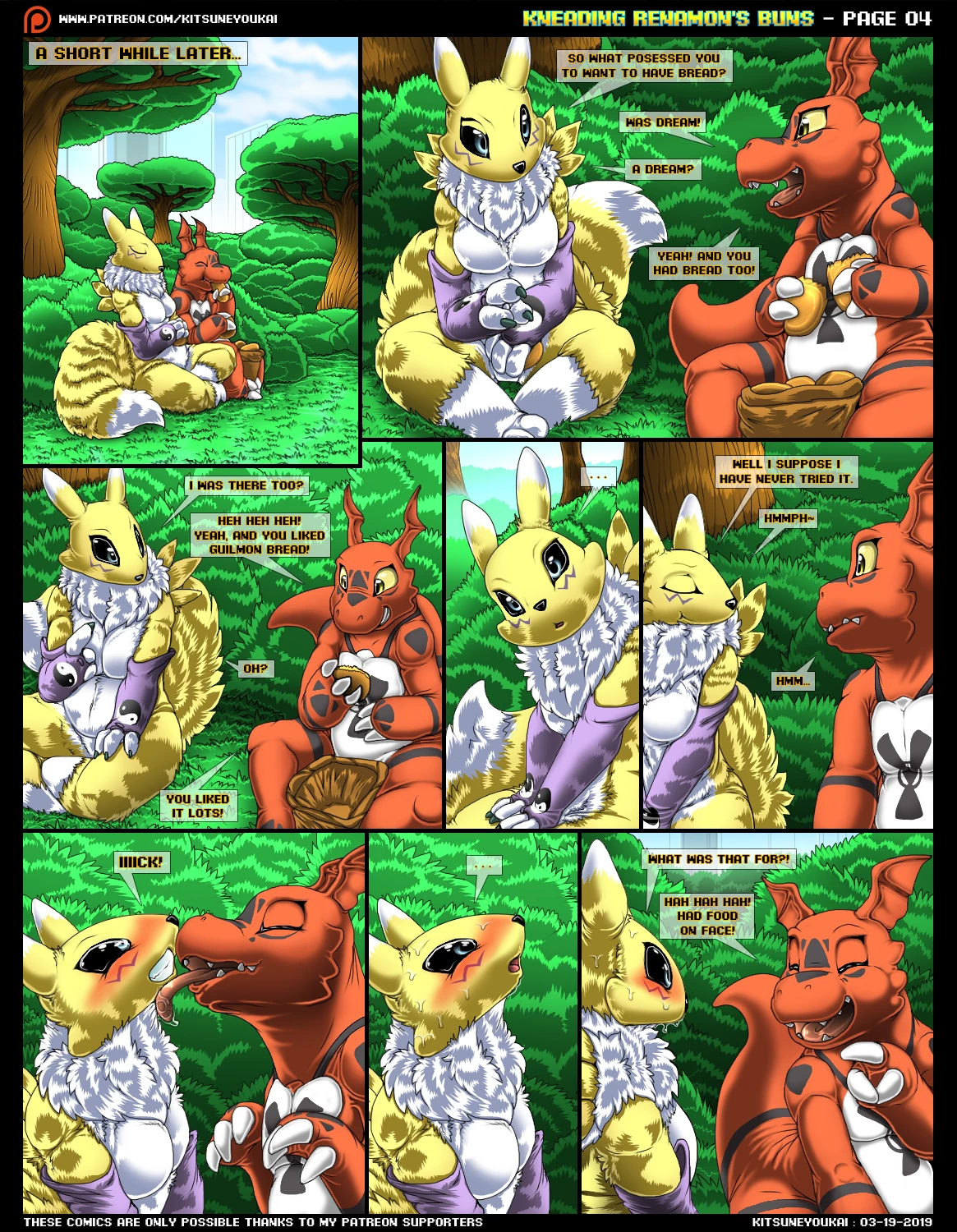 Kneading Renamon's Buns porn comic picture 4
