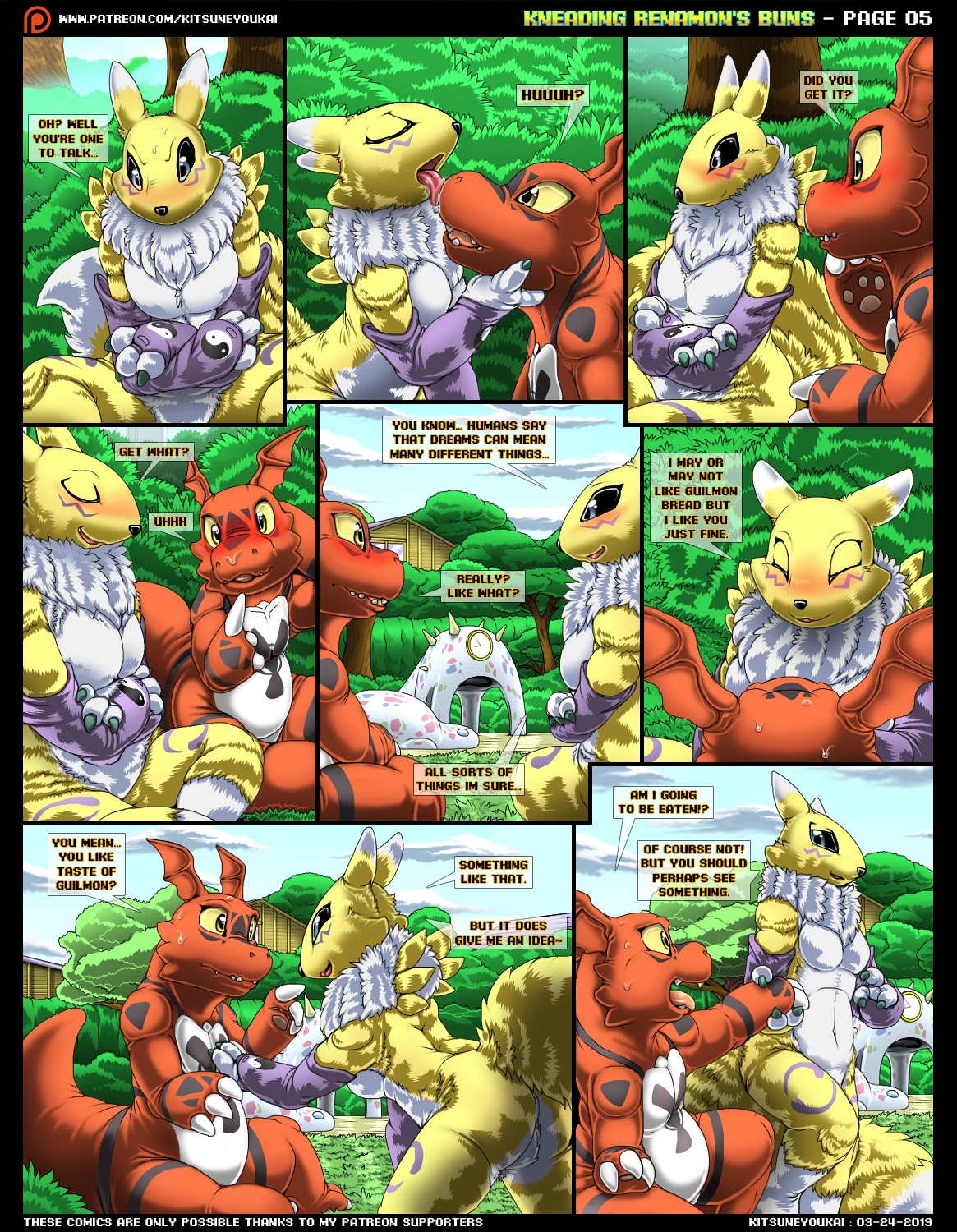 Kneading Renamon's Buns porn comic picture 5