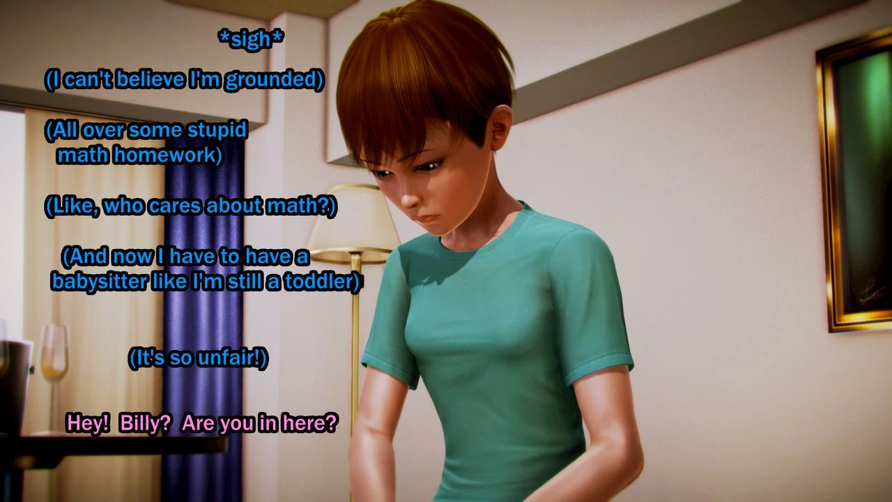 Kylie the Babysitter porn comic picture 1