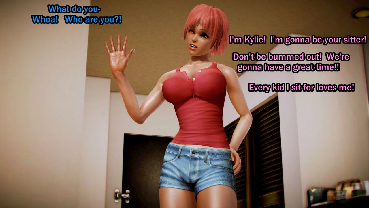 Kylie the Babysitter porn comic picture 2