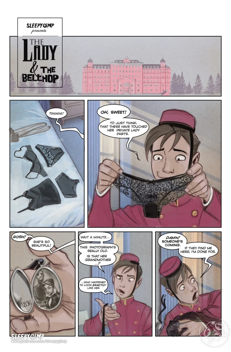 Lady and Bellhop porn comic picture 1