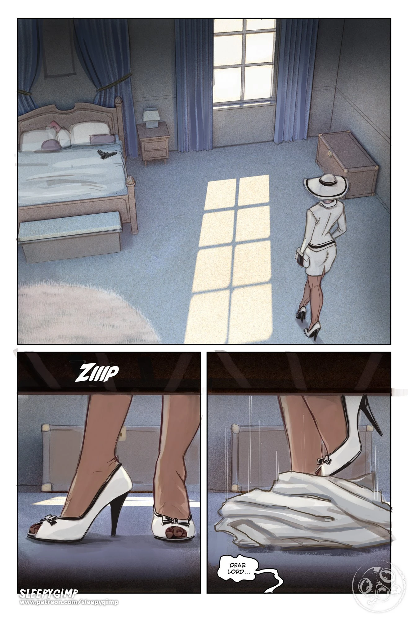 Lady and Bellhop porn comic picture 2