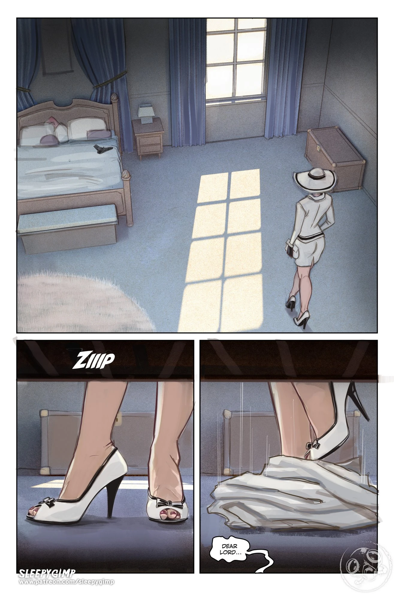 Lady and Bellhop porn comic picture 8