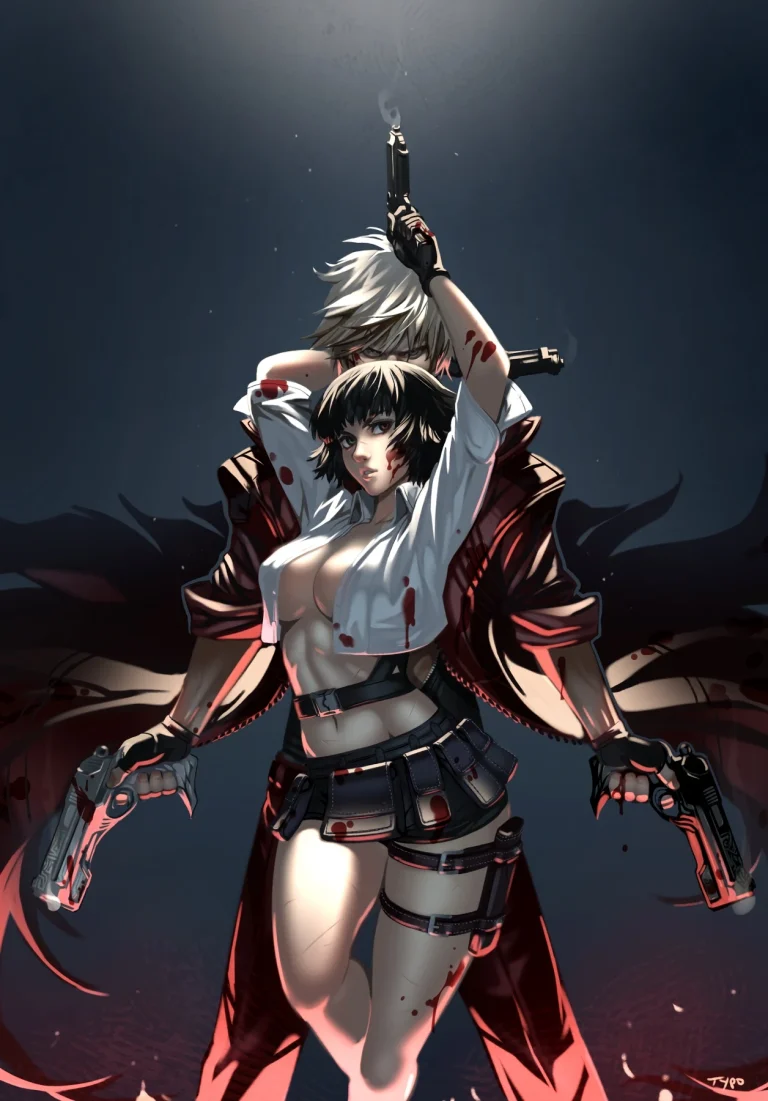 Lady x Dante porn comic picture 1