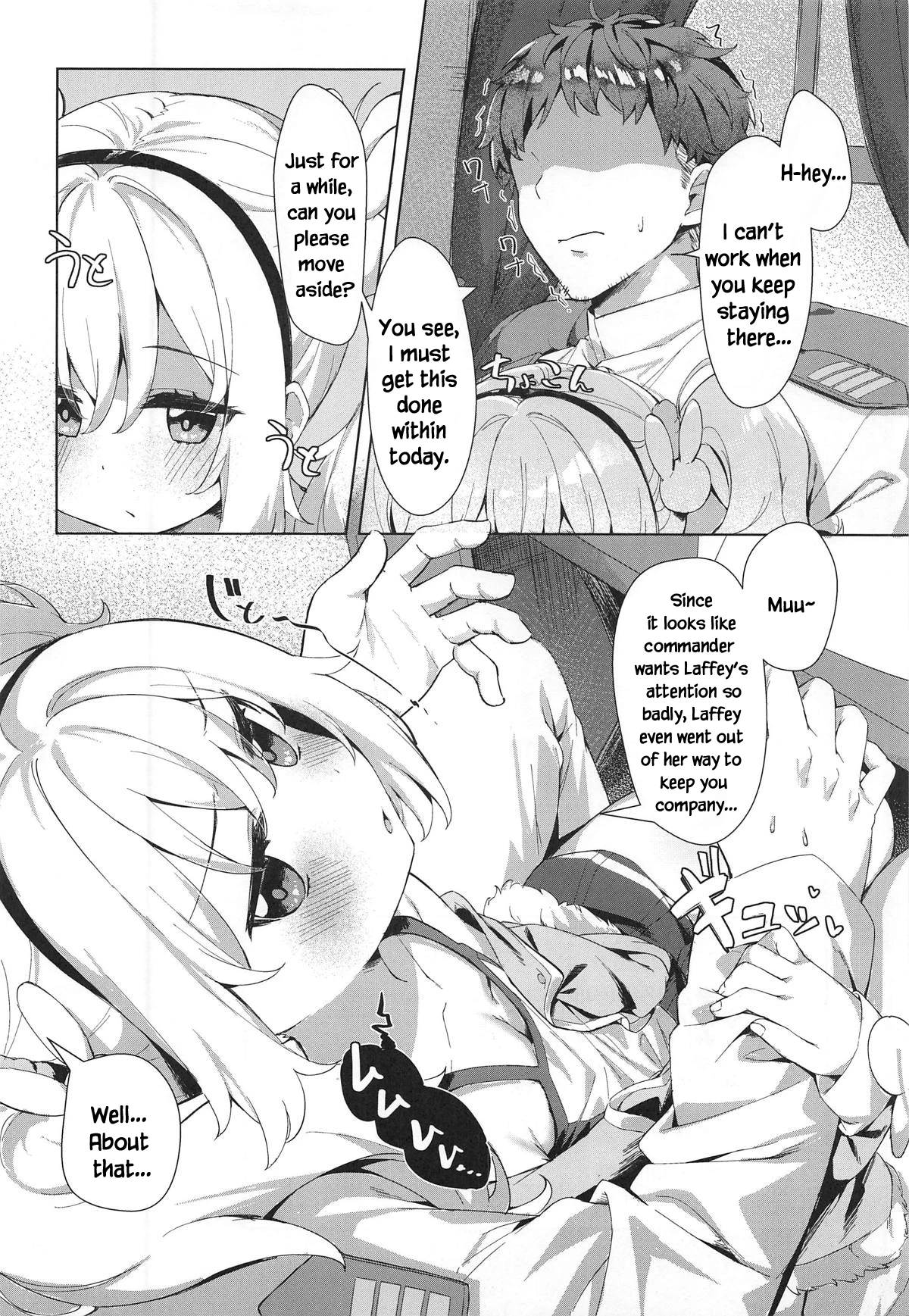 Laffey and Commander Flirt and Have Sex In Their Room porn comic picture 3