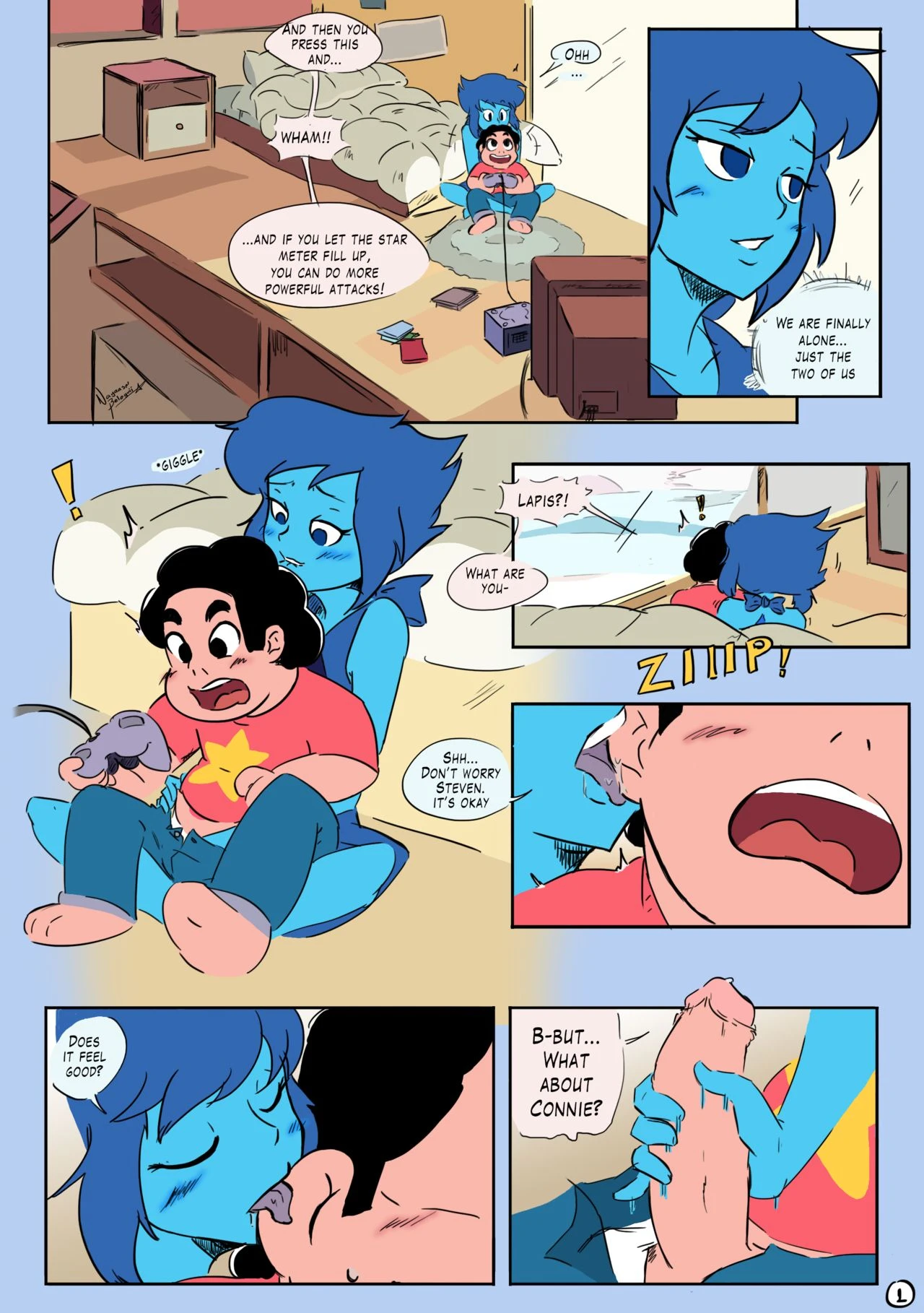 Lapis x Steven porn comic picture 1