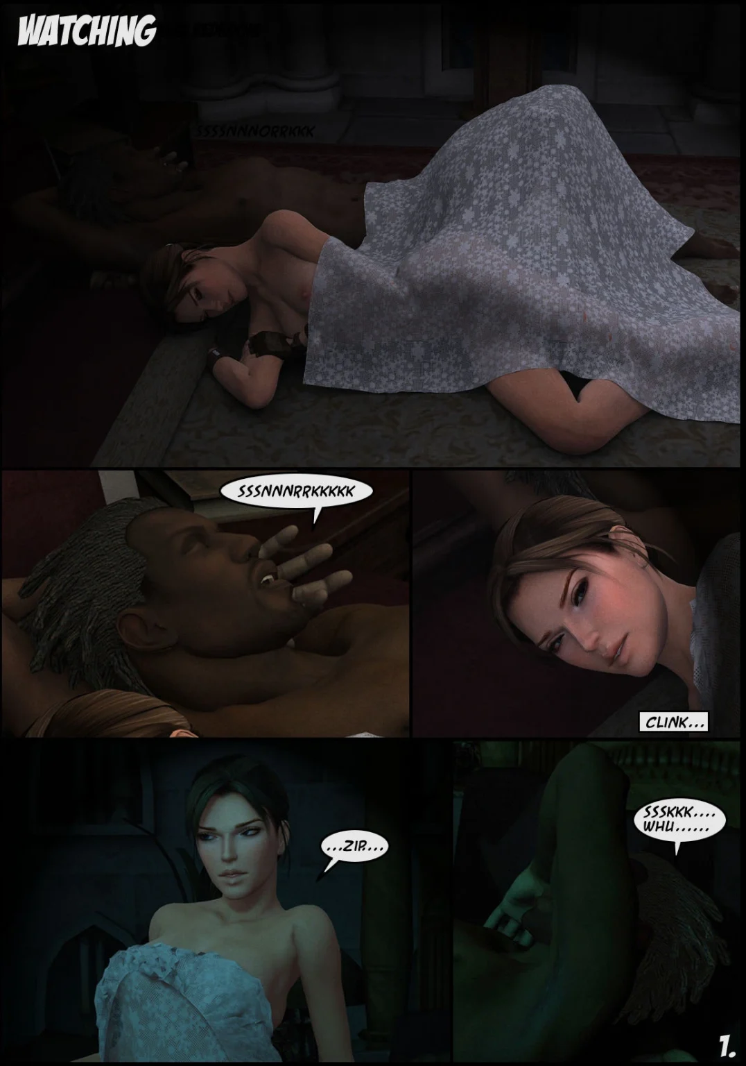 Lara Croft and Doppelganger porn comic picture 1