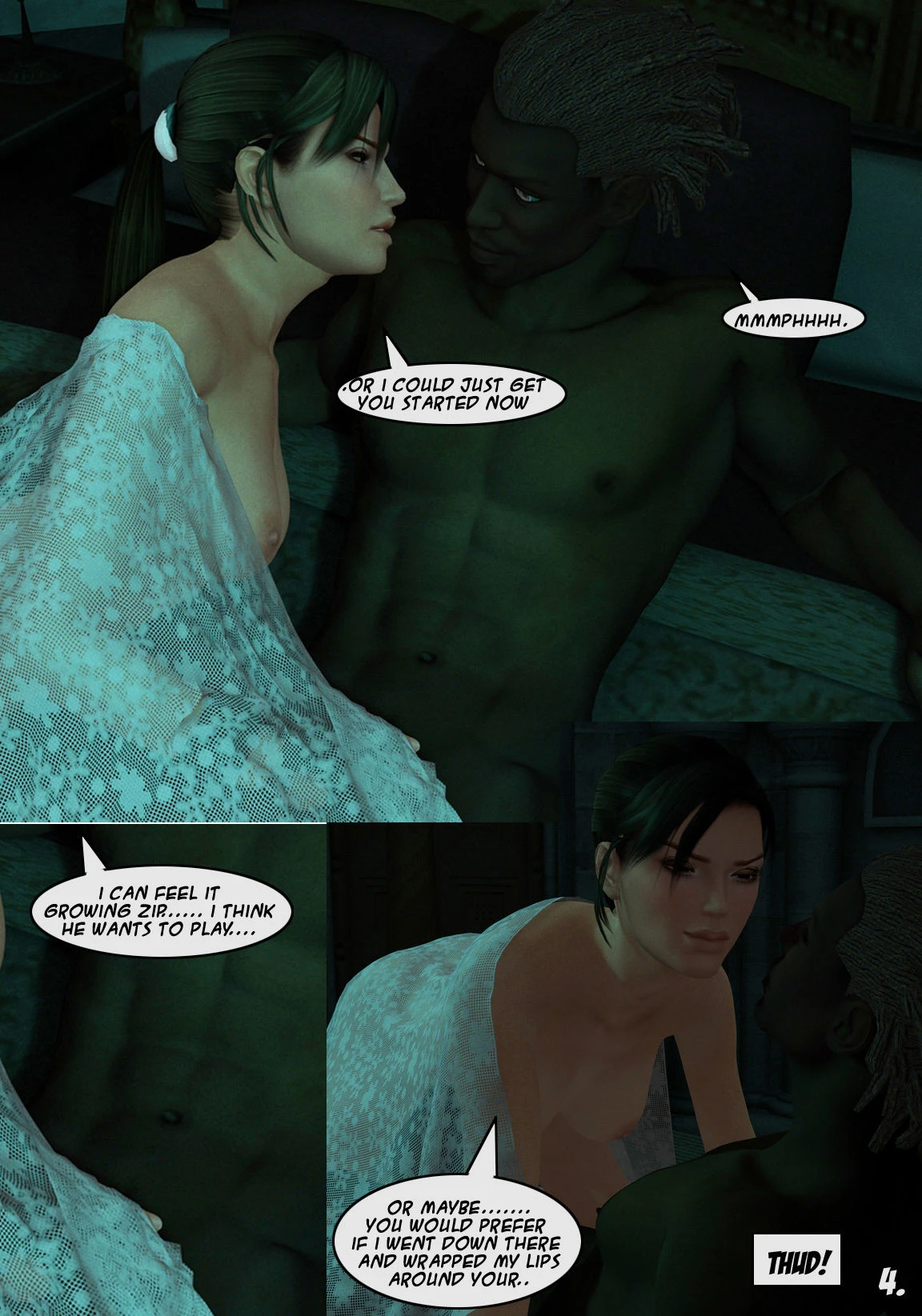 Lara Croft and Doppelganger porn comic picture 4