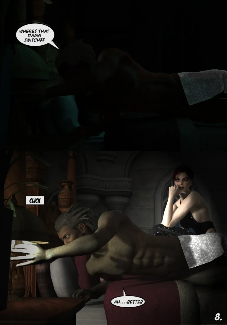 Lara Croft and Doppelganger porn comic picture 8
