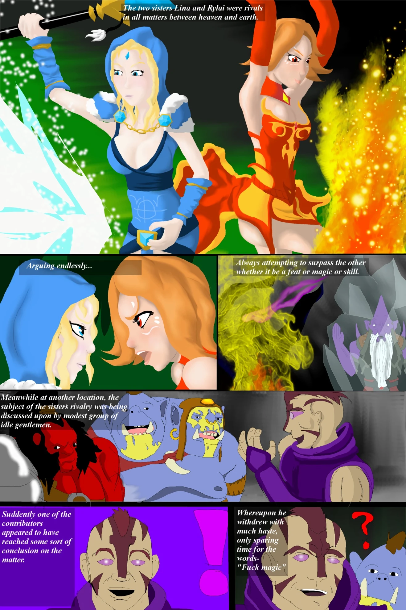 Lina and Rylai porn comic picture 1