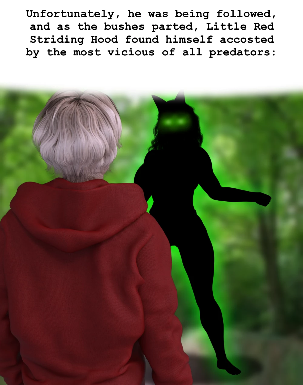 Little Red Striding Hood And The Big Tiddy Wolf porn comic picture 13