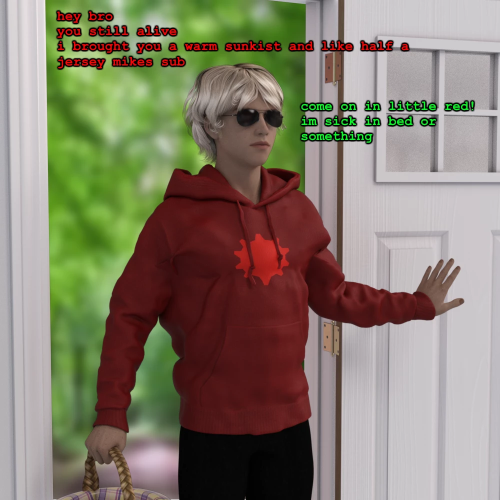 Little Red Striding Hood And The Big Tiddy Wolf porn comic picture 45