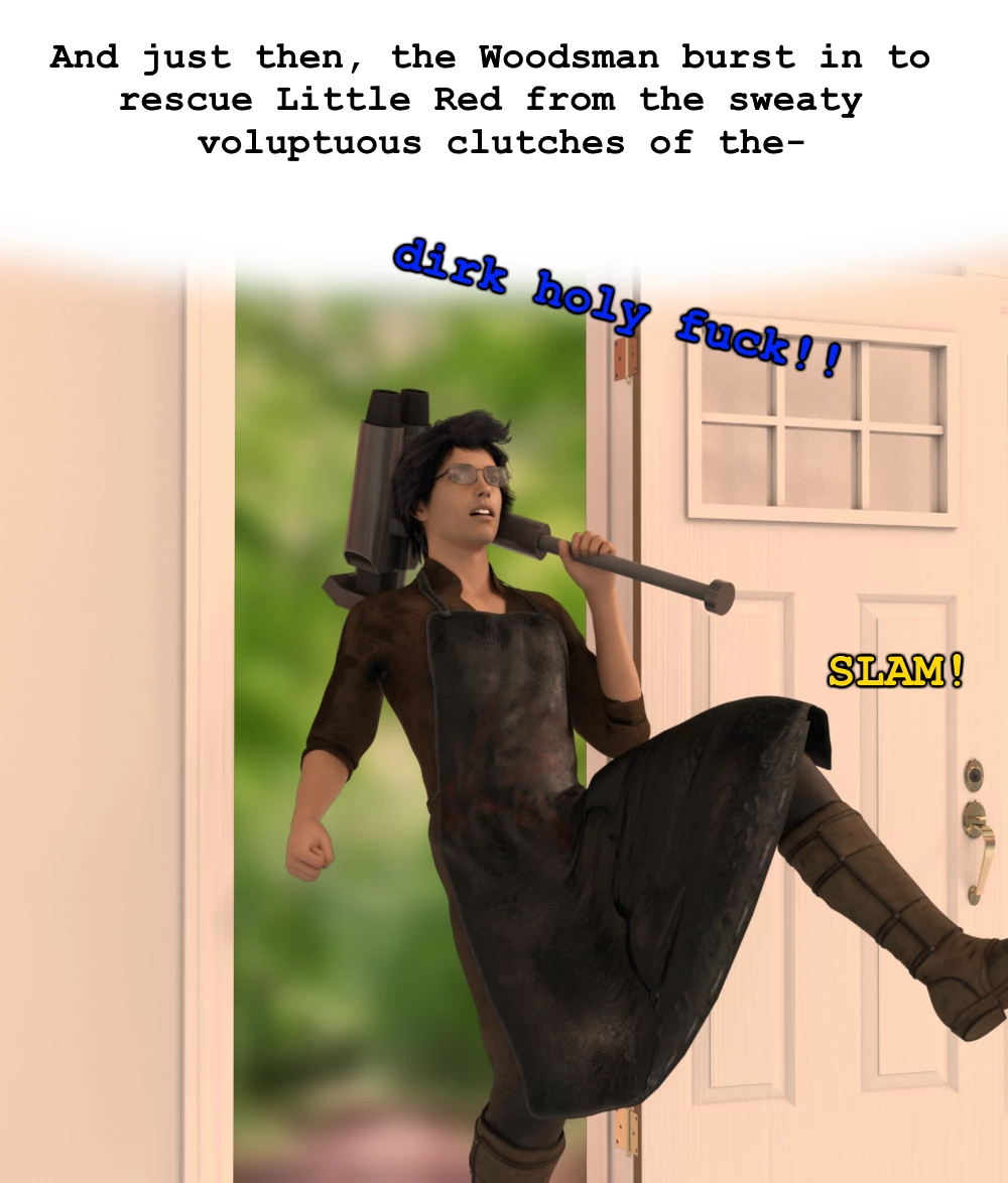 Little Red Striding Hood And The Big Tiddy Wolf porn comic picture 77