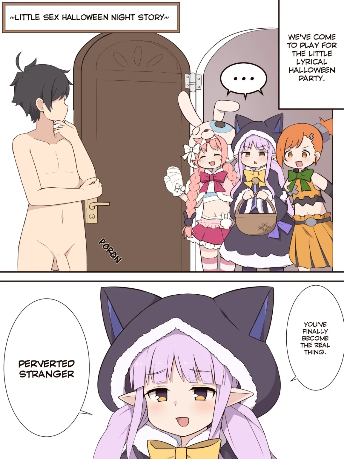 Little Sex Halloween Night Story porn comic picture 1